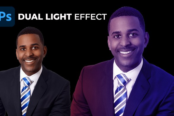 Dual light effect in photoshop