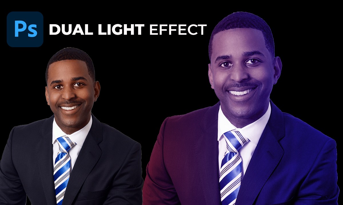 Dual light effect in photoshop