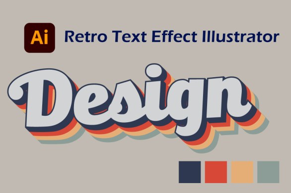 Retro Text Effect in Illustrator