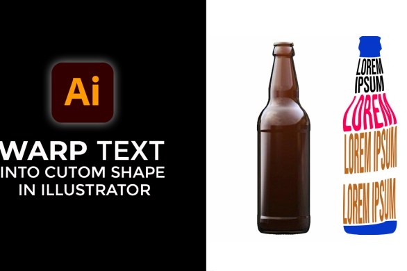 Warp text into custom shape in illustrator