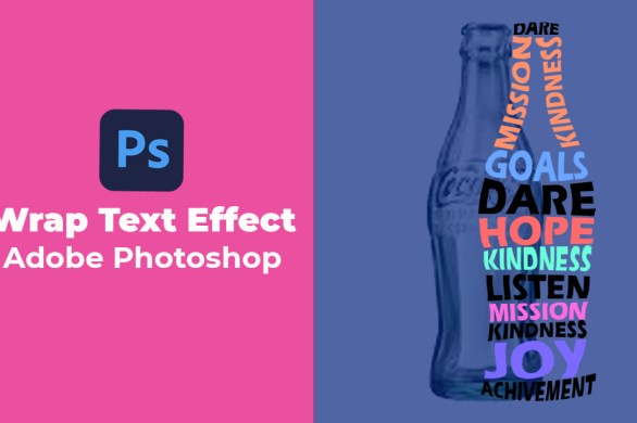 wrap text effect photoshop