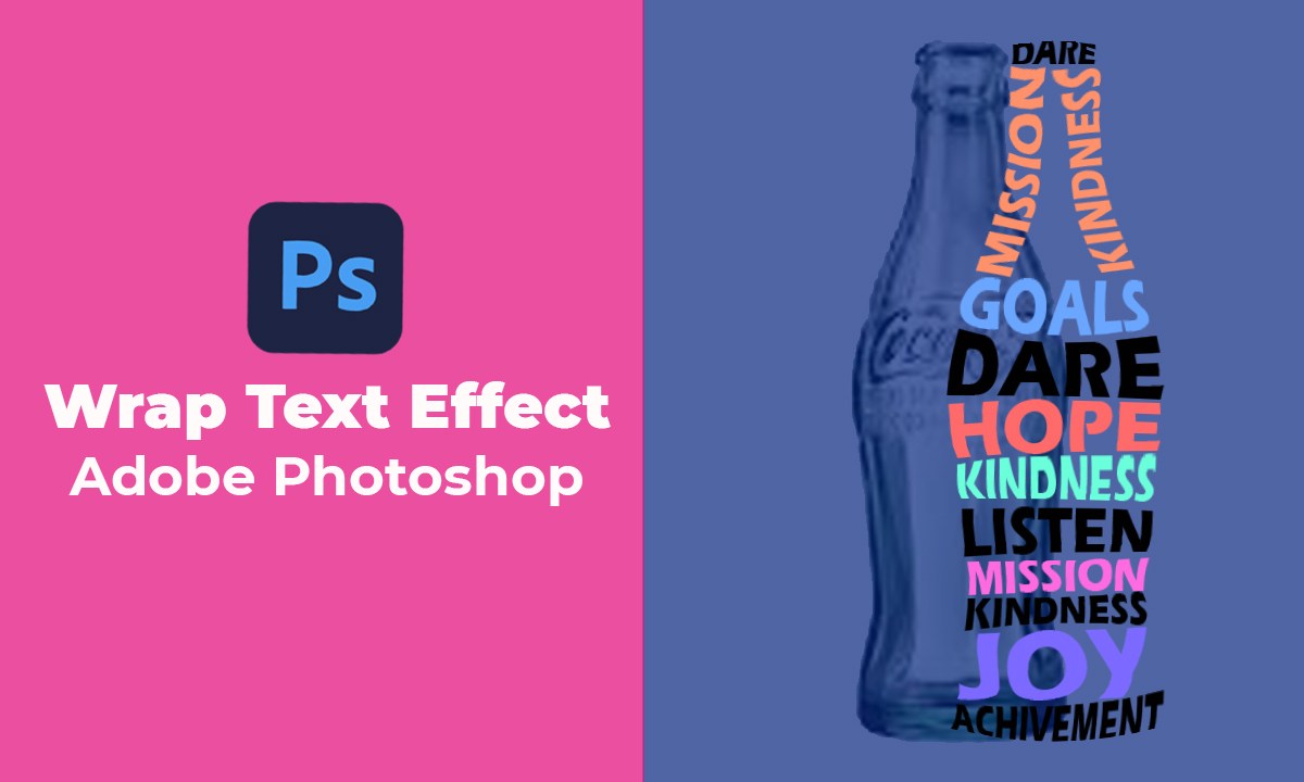 wrap text effect photoshop
