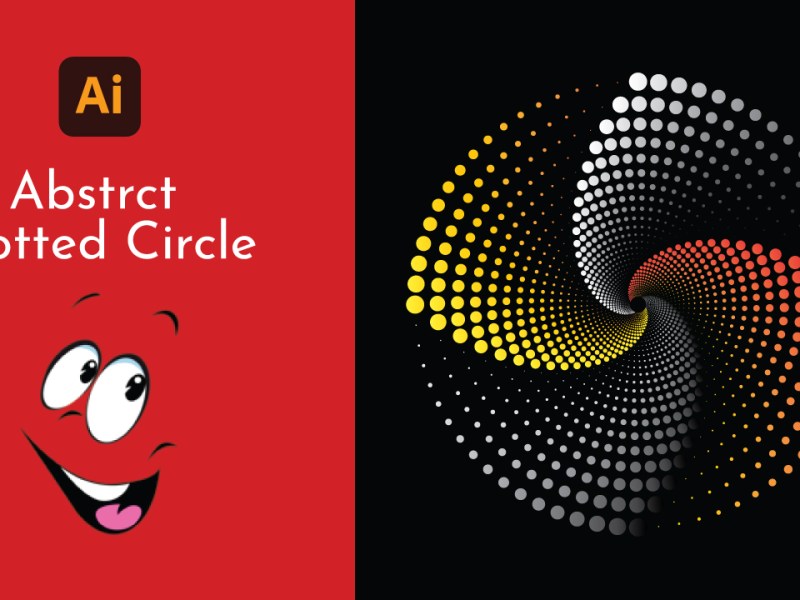 Abstract Dotted Circle Illustrator