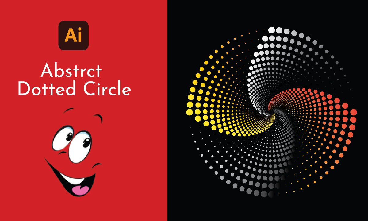 Abstract Dotted Circle Illustrator