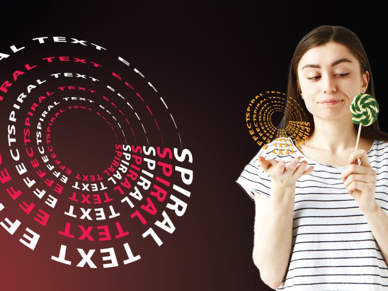 Spiral Text Effect Illustrator | Spiral Text Effect